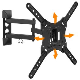 Full Motion Tilt Swivel TV Wall Mount for 23" to 55" Flat Screen TVs;  66 lbs. Capacity;  Bonus HDMI Cable