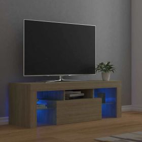 TV Cabinet with LED Lights Sonoma Oak 47.2"x13.8"x15.7"