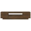 TV Stand with LED Lights Brown Oak 63"x13.8"x15.7"