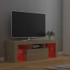TV Cabinet with LED Lights Sonoma Oak 47.2"x13.8"x15.7"