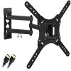 Full Motion Tilt Swivel TV Wall Mount for 23" to 55" Flat Screen TVs;  66 lbs. Capacity;  Bonus HDMI Cable