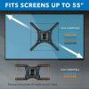 Full Motion Tilt Swivel TV Wall Mount for 23" to 55" Flat Screen TVs;  66 lbs. Capacity;  Bonus HDMI Cable