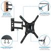 Full Motion Tilt Swivel TV Wall Mount for 23" to 55" Flat Screen TVs;  66 lbs. Capacity;  Bonus HDMI Cable