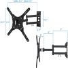 Full Motion Tilt Swivel TV Wall Mount for 23" to 55" Flat Screen TVs;  66 lbs. Capacity;  Bonus HDMI Cable