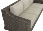 Patio Sofa - Outdoor Comfort and Style - Full-Round Resin Wicker, Plush Seating, Weather-Resistant