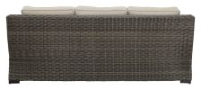 Patio Sofa - Outdoor Comfort and Style - Full-Round Resin Wicker, Plush Seating, Weather-Resistant