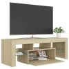 TV Cabinet with LED Lights Sonoma Oak 47.2"x13.8"x15.7"